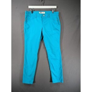 LEI Ashley Low Rise Skinny Jeans Aqua Blue Stretch Denim Size 11